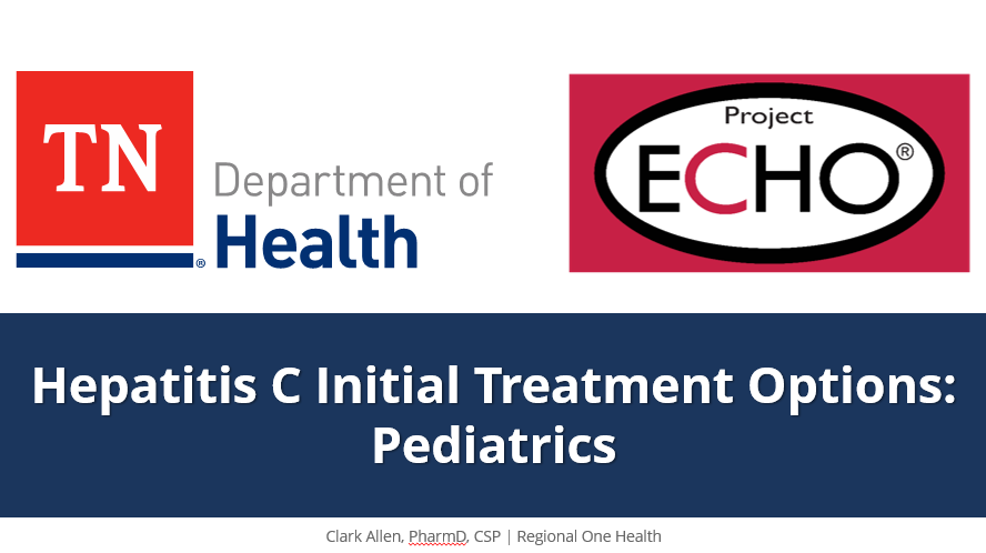 Initial HCV Treatment Options: Pediatrics