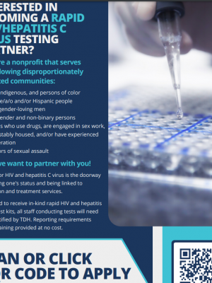 Apply to Become a HIV and HCV Testing Partner